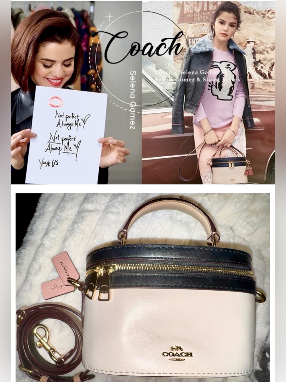 Coach x Selena Gomez Trail Bag Leather Top Handle Crossbody Handbag limited EUC